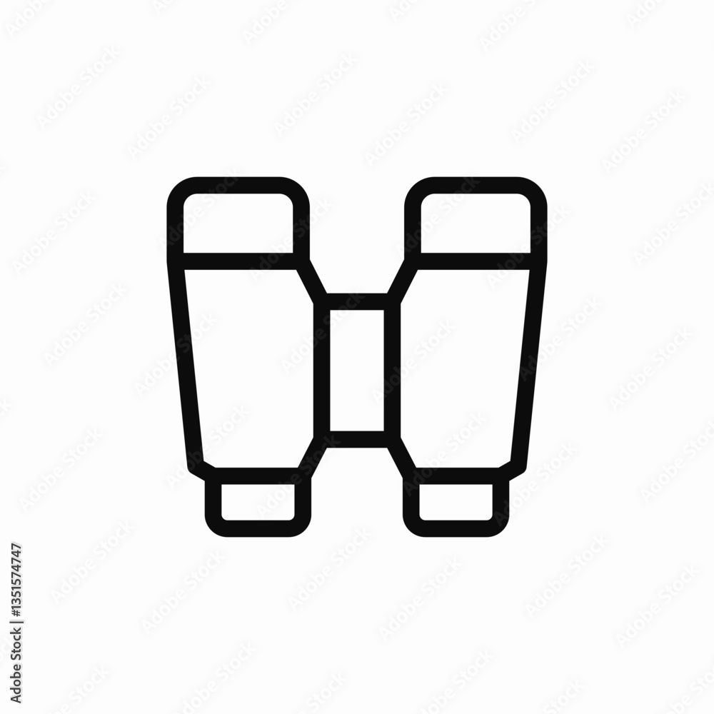 Binoculars optical device icon vector sign Binoculars optical device icon vector sign