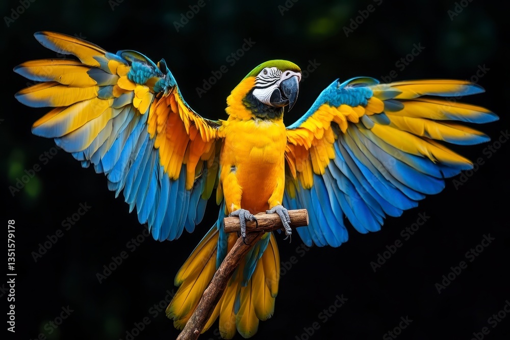 Fototapeta premium blue and yellow macaw