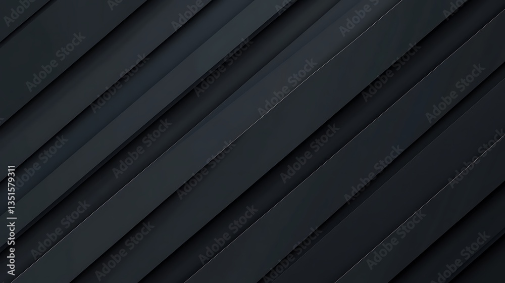 Obraz premium Dark deep black dynamic abstract background with diagonal lines. Modern creative halftone premium gradient. 3d cover of business presentation banner.