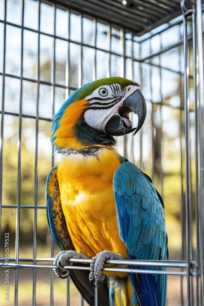 Obraz premium blue and yellow macaw