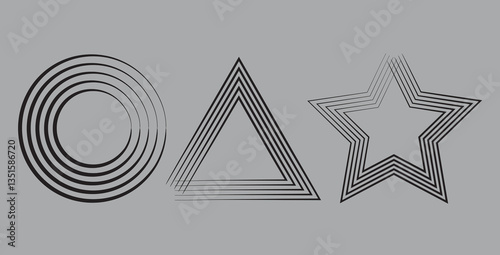 abstract black white stripe line. geometric hexagon texture background. polygon pattern. retro styled concept