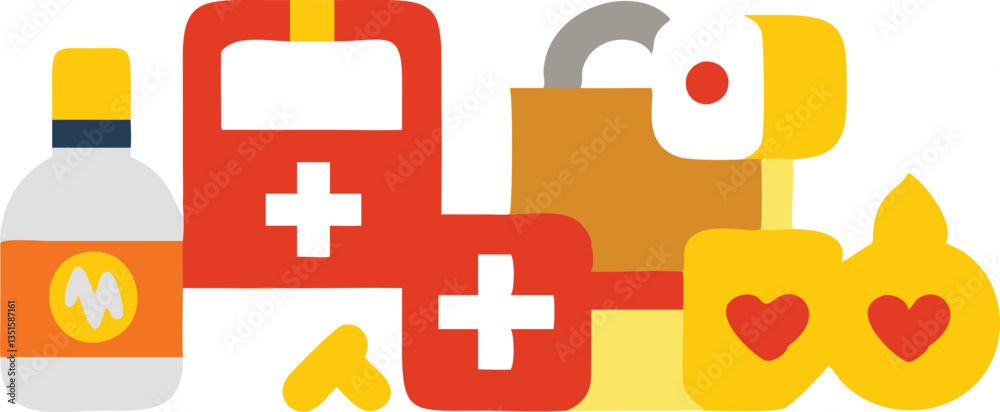Fototapeta premium Healthcare Icon Set – Medical, Doctor & Clinic Vector Illustrations