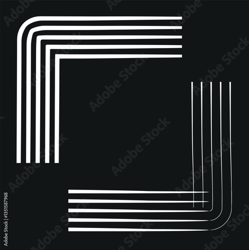 abstract black white stripe line. geometric hexagon texture background. polygon pattern. retro styled concept