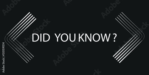 did you know sign on white background