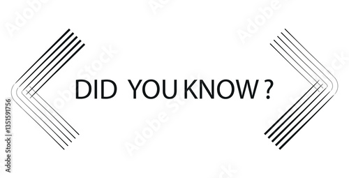 did you know sign on white background