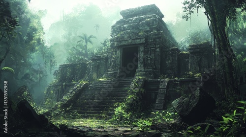 A lost temple hidden beneath the jungle floor.