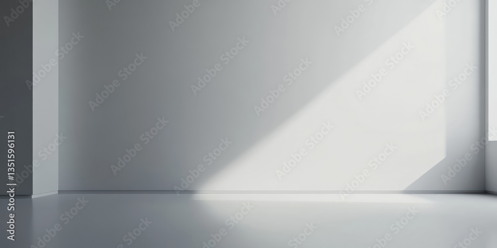 Empty Room with Sunlight and Shadow: Minimalist Interior and Architectural Space, Light and Shadow Play. Empty Room with Sunlight and Shadow: Minimalist Interior and Architectural Space, Light and Shadow Play.