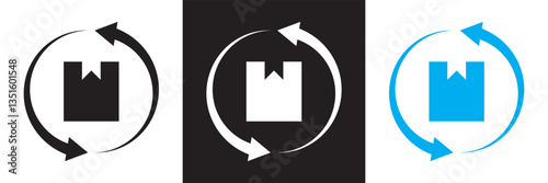 Replacement icon. Vector illustration. isolated on white and black background. EPS 10