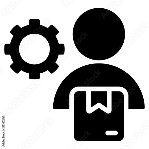 Delivery Man Glyph Icon