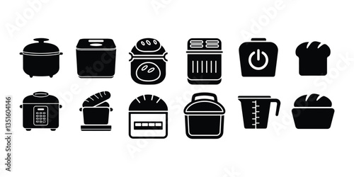 Kitchen Appliances Electronic Electrical Equipment Tool Chef and kitchen equipment Bread maker icon. Simple line, outline vector elements of kitchen object for ui and ux, website or mobile application