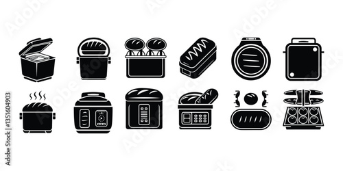 Kitchen Appliances Electronic Electrical Equipment Tool Chef and kitchen equipment Bread maker icon. Simple line, outline vector elements of kitchen object for ui and ux, website or mobile application