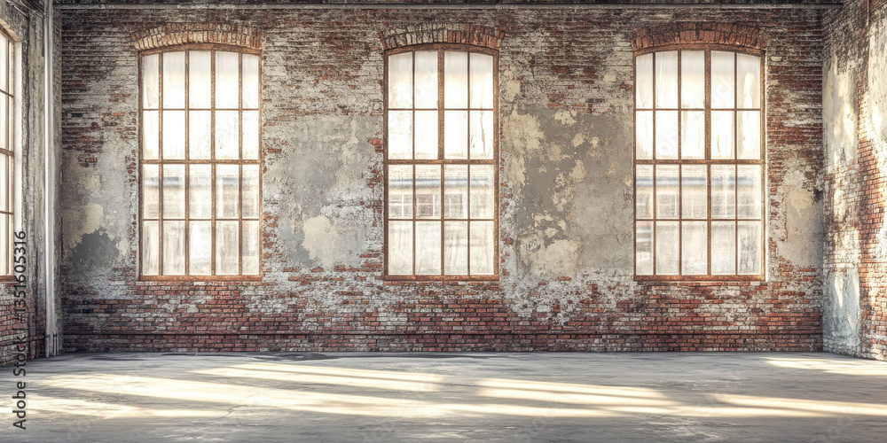 Empty Hall with Wooden Ceiling and Large Windows: Architectural Space and Natural Light. Empty Hall with Wooden Ceiling and Large Windows: Architectural Space and Natural Light.