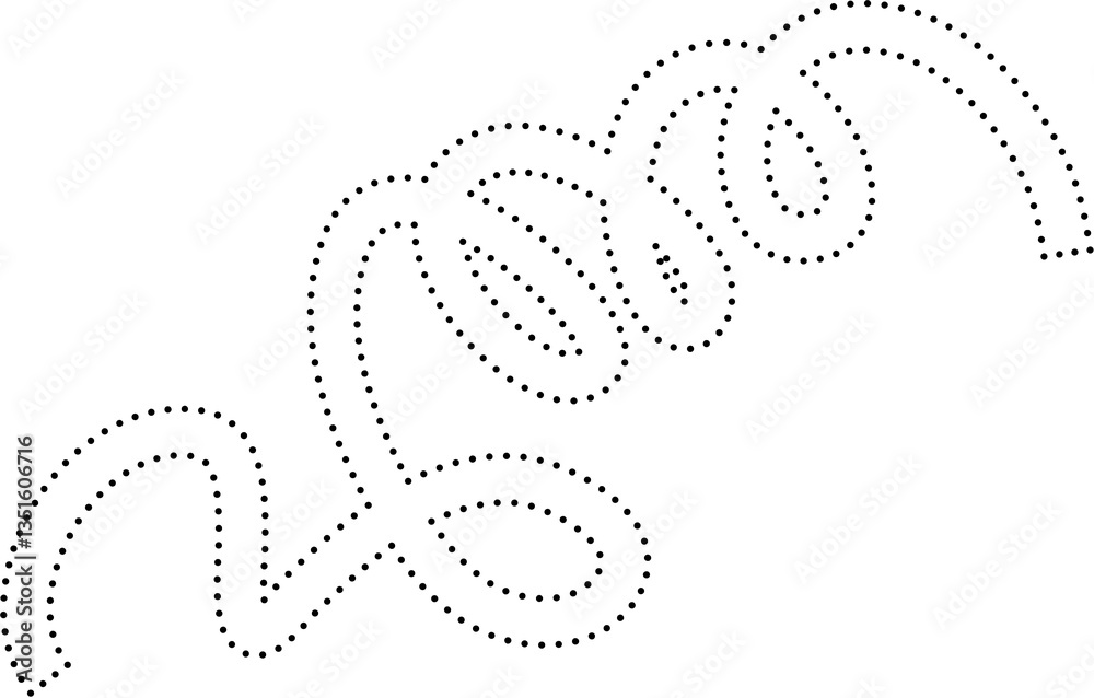 Spiral and swirl dotted line. Design decoration Spiral and swirl dotted line. Design decoration