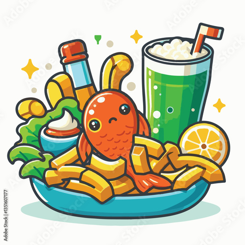 meal, fish, chips, food, dinner, lunch, fried, cuisine, crispy, english, british, fresh, dish, background, traditional, cod, fillet, seafood, unhealthy, delicious, takeaway, batter, lemon, tasty, rest
