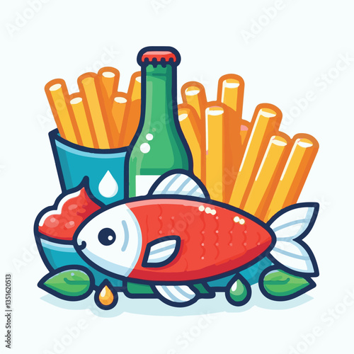 meal, fish, chips, food, dinner, lunch, fried, cuisine, crispy, english, british, fresh, dish, background, traditional, cod, fillet, seafood, unhealthy, delicious, takeaway, batter, lemon, tasty, rest