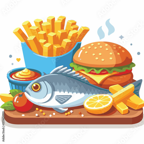 meal, fish, chips, food, dinner, lunch, fried, cuisine, crispy, english, british, fresh, dish, background, traditional, cod, fillet, seafood, unhealthy, delicious, takeaway, batter, lemon, tasty, rest