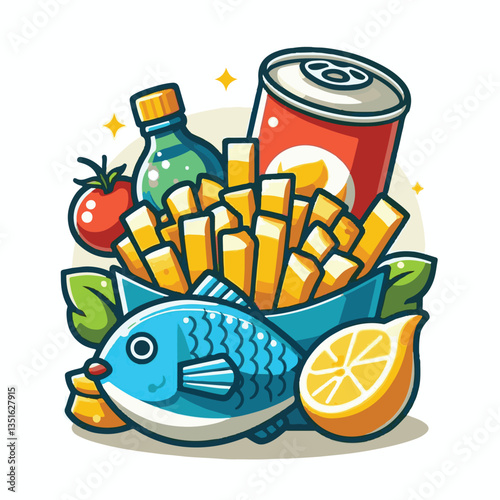 meal, fish, chips, food, dinner, lunch, fried, cuisine, crispy, english, british, fresh, dish, background, traditional, cod, fillet, seafood, unhealthy, delicious, takeaway, batter, lemon, tasty, rest