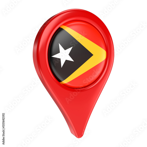 Free Download Timor Leste pin flag isolated on transparent background. Travel map marker - GFXLoad