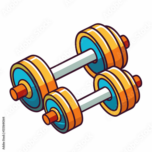 dumbbell isolated on white background