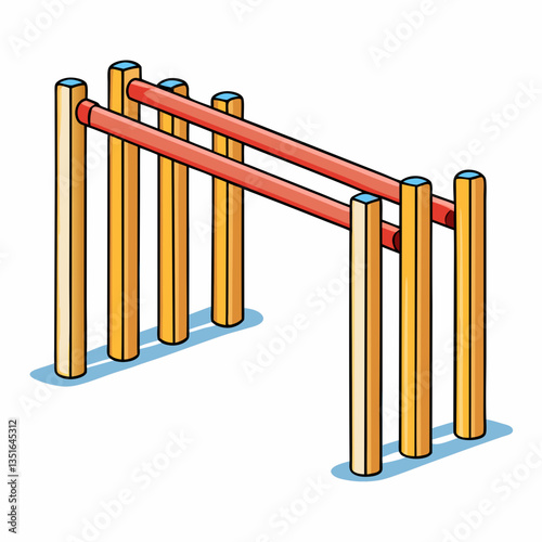 parallel bars on white background