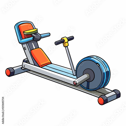 vector illustration of a rowing machine