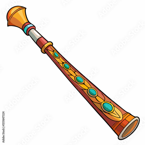 didgeridoo musical instrument vector illustration