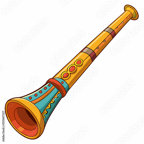 didgeridoo musical instrument vector illustration