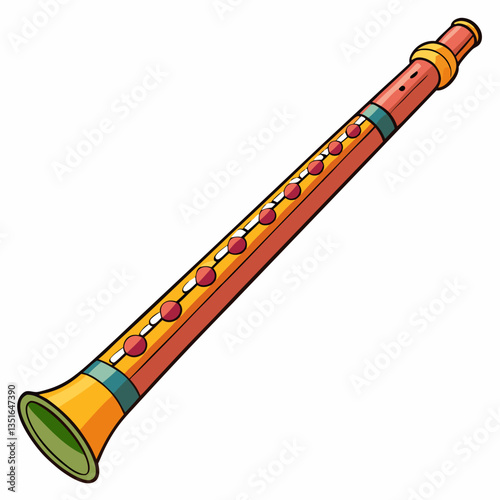 didgeridoo musical instrument vector illustration