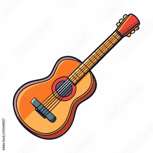 acoustic guitar vector illustration
