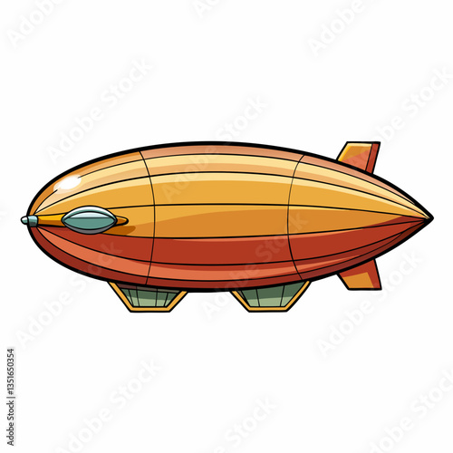 vector illustration of a blimp