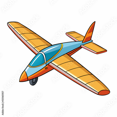 vector illustration of glider