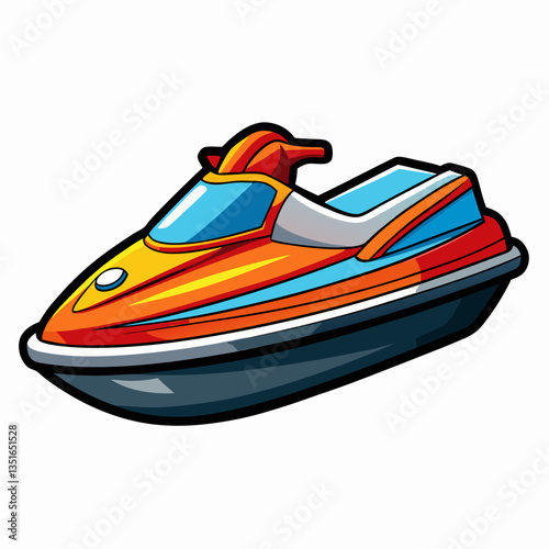 jet ski on a white background