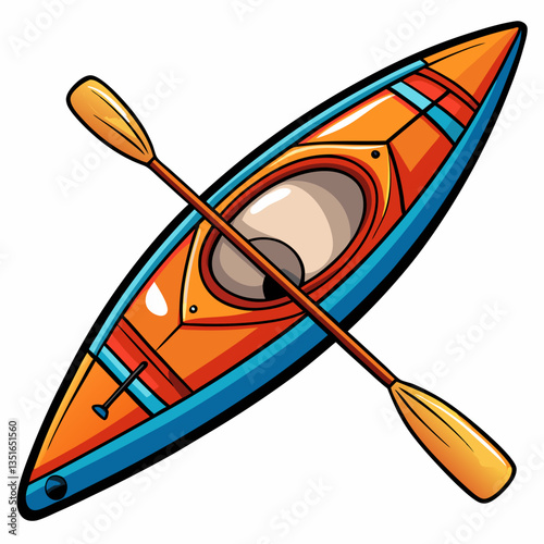 kayak isolated on white