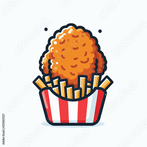 lunch, dinner, delicious, meal, crispy, tasty, cooked, food, fried chicken, chicken, snack, fast, fried, restaurant, hot, background, white, eat, meat, dish, appetizer, fast food, crunchy, cuisine, fr