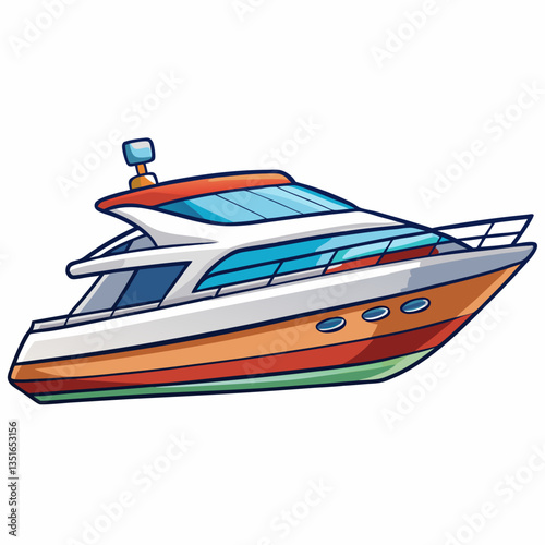yacht vector illustration