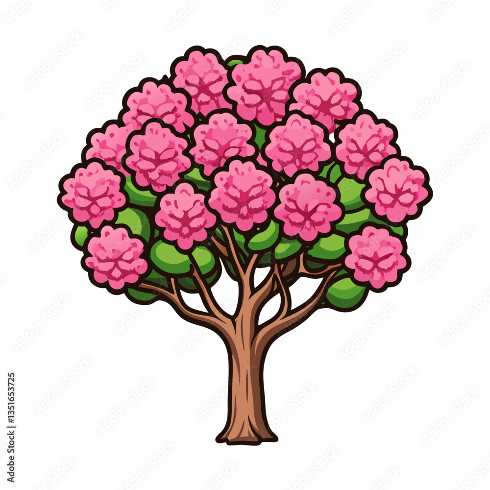 Fototapeta premium crape myrtle tree with flowers