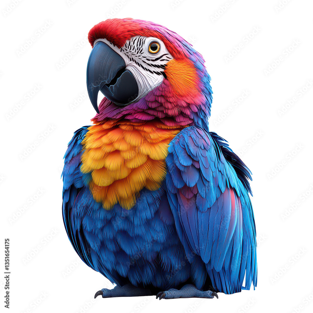 Obraz premium Parrot isolated on transparent background, PNG