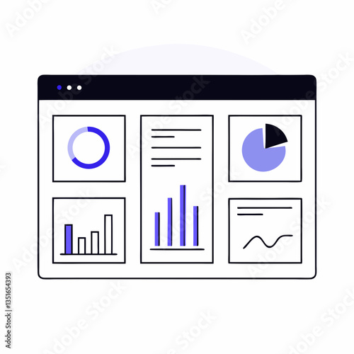  Marketing Data Dashboard- Dashboard showing charts and KPIs for marketing performance analysis.