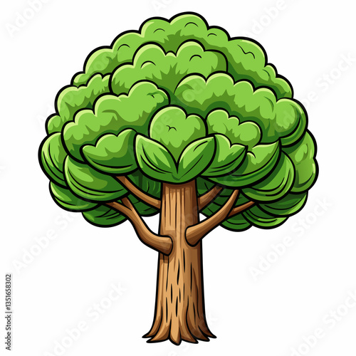 balsa tree with green leaves
