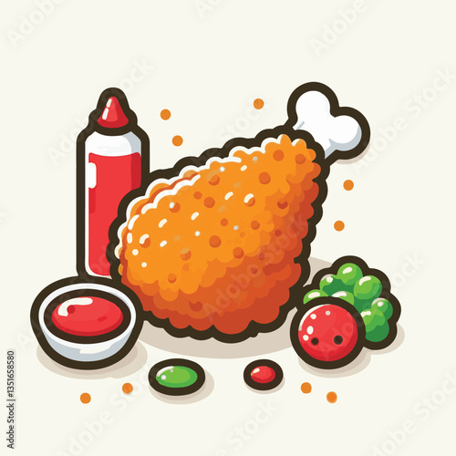 lunch, dinner, delicious, meal, crispy, tasty, cooked, food, fried chicken, chicken, snack, fast, fried, restaurant, hot, background, white, eat, meat, dish, appetizer, fast food, crunchy, cuisine, fr