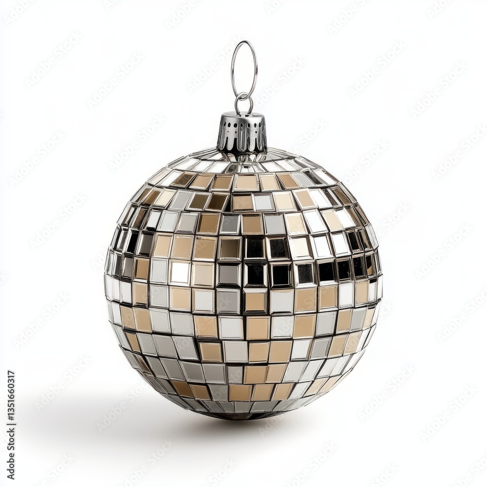 Fototapeta premium Generic Disco Ball Perspective Eve Silver Mirrored