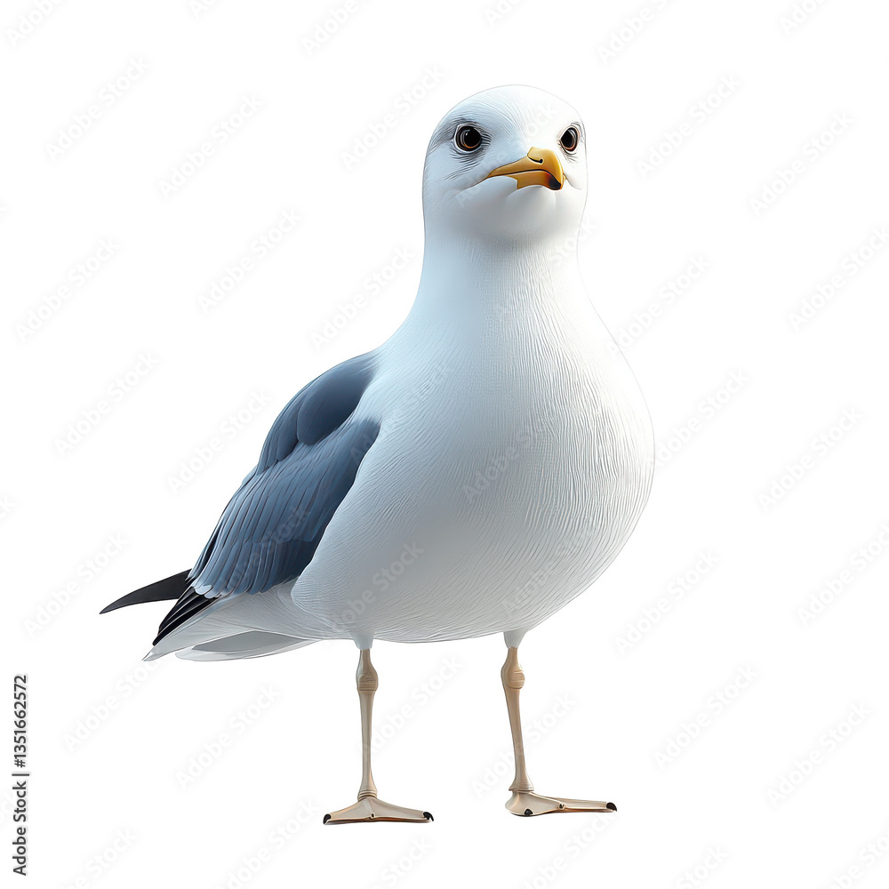 Fototapeta premium Seagull isolated on transparent background, PNG