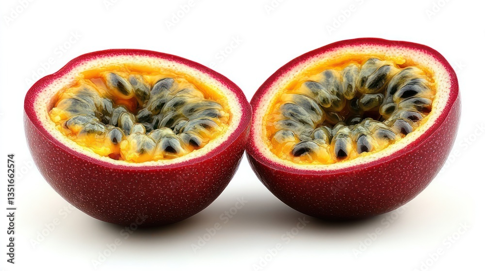 Passion fruit halves on white background (6) Passion fruit halves on white background (6)