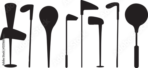 Golf stick silhouette