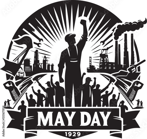 "International Workers' Day Silhouette Vector Bundle"