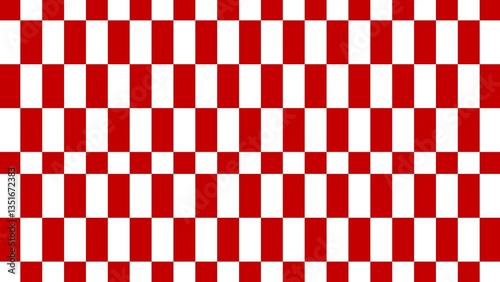 Red and white checkerboard seamless pattern background. Classic red and white checkerboard pattern, seamless and repetitive