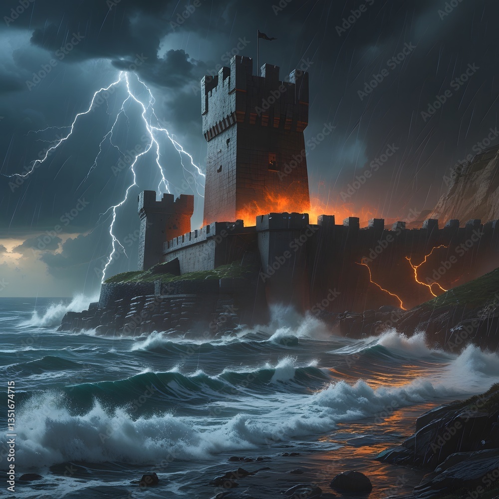Fototapeta premium castle in the night