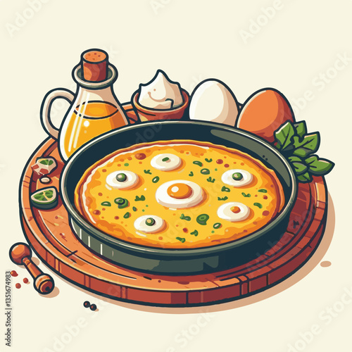 frittata, baked, egg, food, dish, healthy, pepper, breakfast, meal, omelet, omelette, spinach, delicious, green, lunch, fried, fresh, dinner, italian, vegetarian, vegetable, tomato, yellow, scrambled,