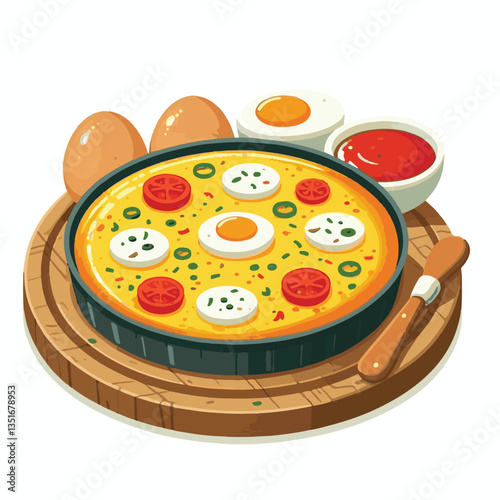 frittata, baked, egg, food, dish, healthy, pepper, breakfast, meal, omelet, omelette, spinach, delicious, green, lunch, fried, fresh, dinner, italian, vegetarian, vegetable, tomato, yellow, scrambled,