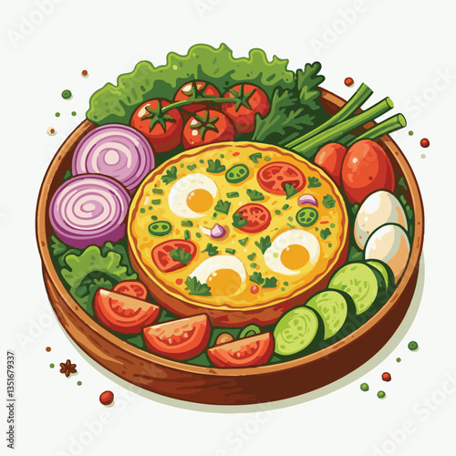 frittata, baked, egg, food, dish, healthy, pepper, breakfast, meal, omelet, omelette, spinach, delicious, green, lunch, fried, fresh, dinner, italian, vegetarian, vegetable, tomato, yellow, scrambled,